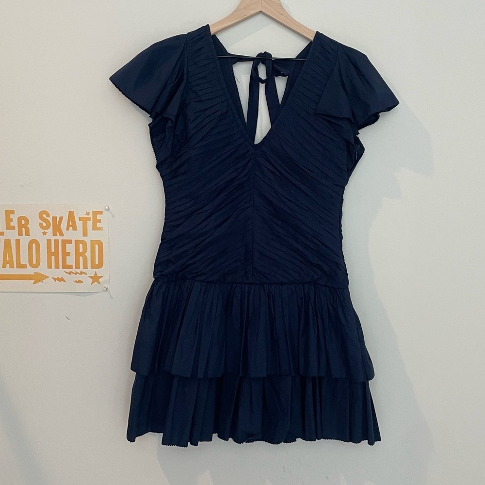 LOVE THE LABEL minette dress in‎ cotton mini preppy V-Neck - Picture 4 of 12